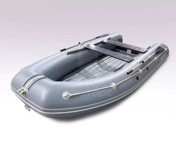 Лодка пвх SOLAR 380 К (оптима) серый + мотор HIDEA HD9.9FHS PRO (20 л.с.)