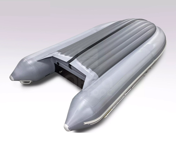 Лодка пвх SOLAR 380 К (оптима) серый + мотор HIDEA HD9.9FHS PRO (20 л.с.)