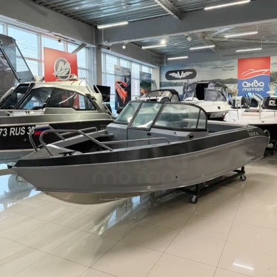 Лодка Volzhanka YAVA XL Fish, серый