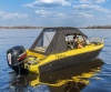 Лодка Volzhanka YAVA XL BowRider, черно-желтый