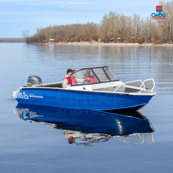Лодка Волжанка 46 Fish (2026), синий