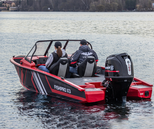 Лодка Volzhanka FISHPRO X3, красный металлик