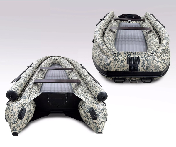 Лодка пвх SOLAR 470 Super Jet Tunnel с фальшбортом, пиксель