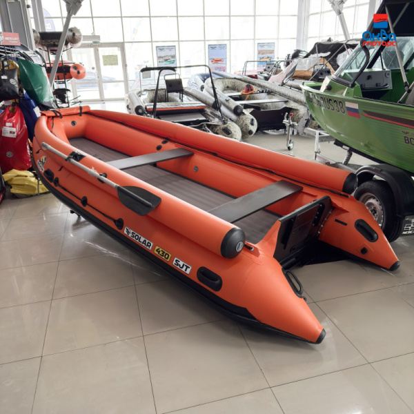 Лодка пвх SOLAR 430 Super Jet Tunnel (expedition), оранжевый