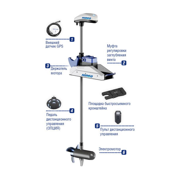 Электромотор Hidea OMS150S 12V 54″ 