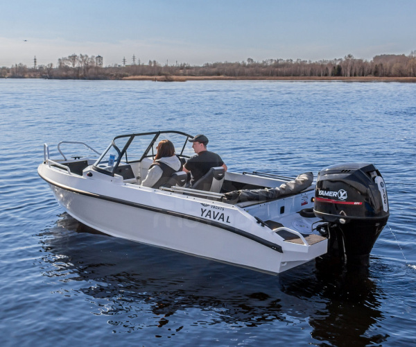 Лодка Volzhanka YAVA L Fish, белый