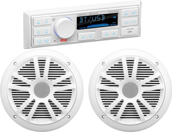 Морская аудиосистема 1DIN BOSS MCK500WB.6 (комплект2)