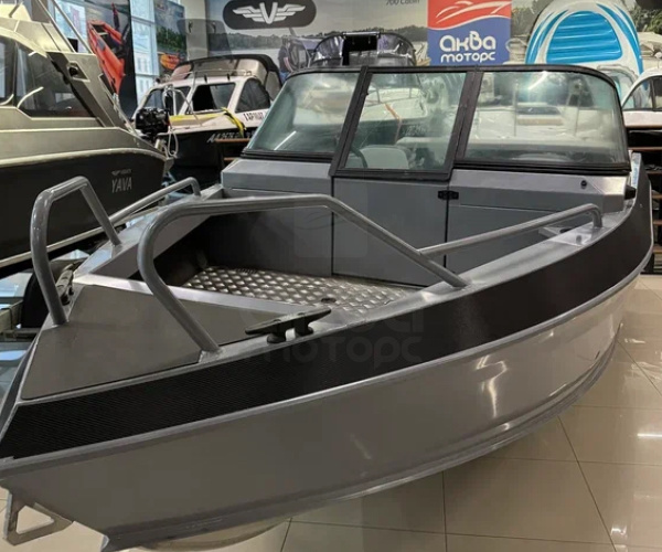 Лодка Volzhanka YAVA XL Fish, серый