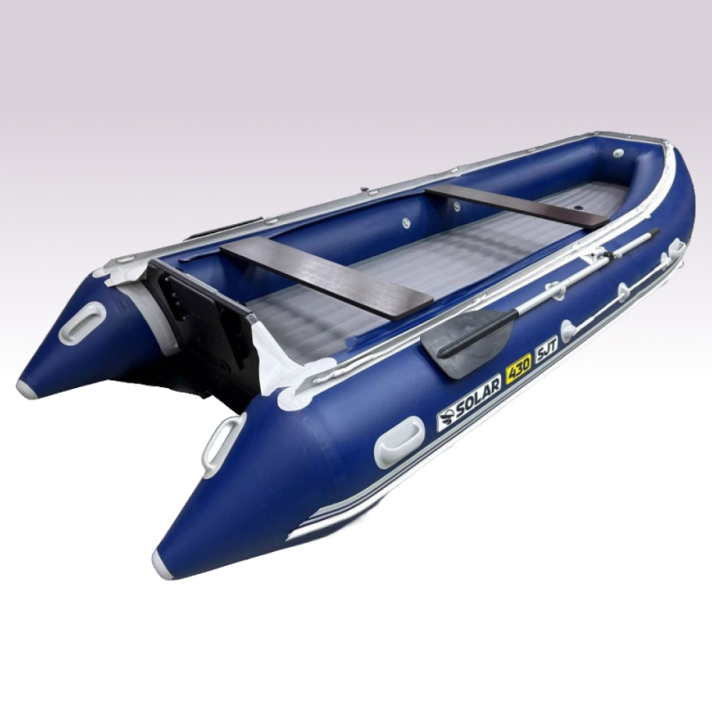 Лодка пвх SOLAR 430 super jet tunnel, синий