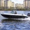Лодка Volzhanka YAVA XL Fish, черно-белый