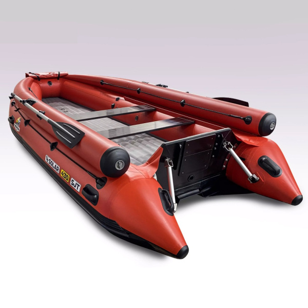 Лодка пвх SOLAR 430 Super Jet Tunnel (expedition), красная