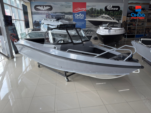 Лодка Volzhanka YAVA XL Fish, серый