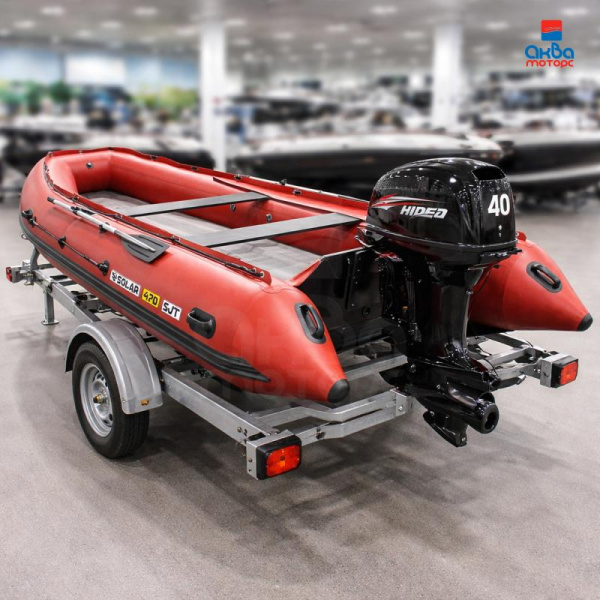 Лодка пвх SOLAR 470 super jet tunnel красный + мотор HIDEA HDJ40FHS (водомет)