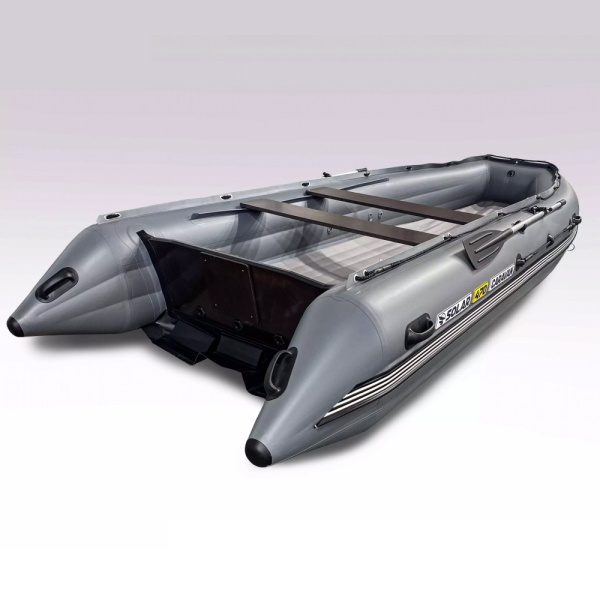 Лодка пвх SOLAR 470 Caravan jet tunnel, серый