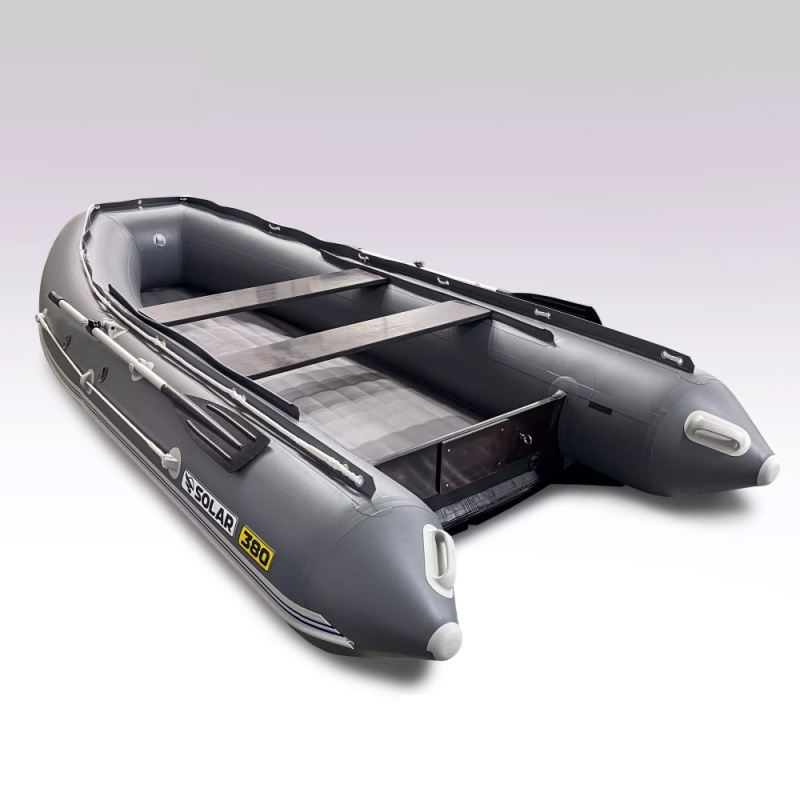 Лодка пвх SOLAR 380 К (максима), серый